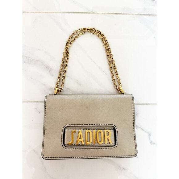Dior Handbags - Christian Dior J'Adiore Gold Leather Chain Flap Shoulder Bag